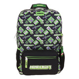 Mochila Grande Negro Chenson Minecraft Primaria Dorein Para 