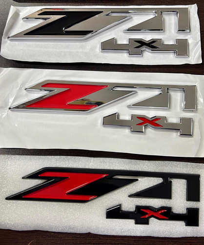 Emblema Z71 4x4 Cromado Y Rojo Chevrolet Silverado / Tahoe Foto 5