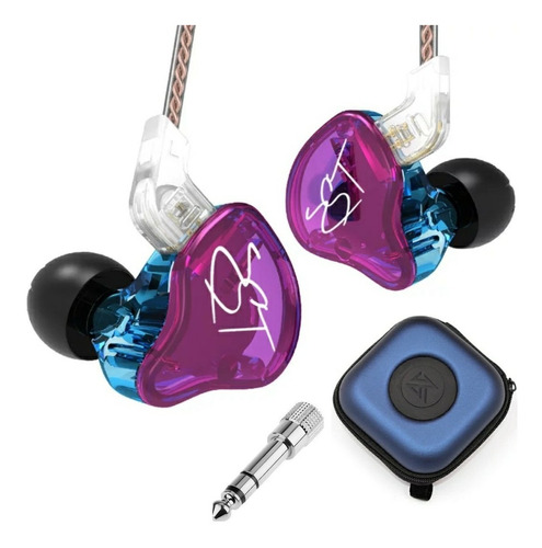 Fone Kz Zst Pro In-ear + Bag  Dual Drive Retorno Palco/se215