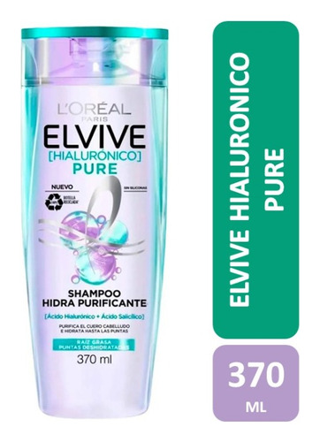 Elvive Shampoo Hialuronico Pure Purificante 370 Ml