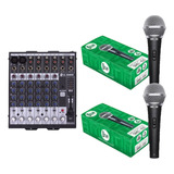 Mesa A0602 6 Canais Som 12v Automix + 2 Mic. Dylan Smd-100