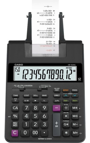 Calculadora De Mesa Com Impressão Hr-100rc Casio 12 Dígitos