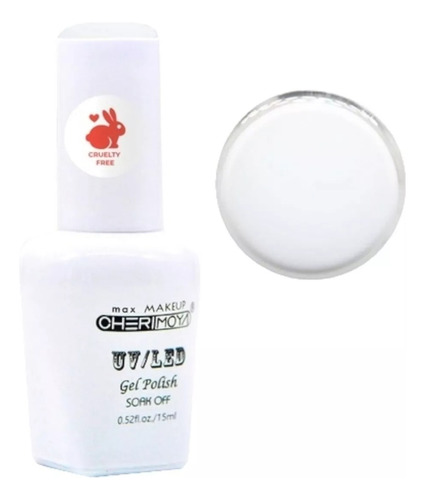 Esmalte Cherimoya Semipermanente X 6 Uni Uv/led 15ml Blanco