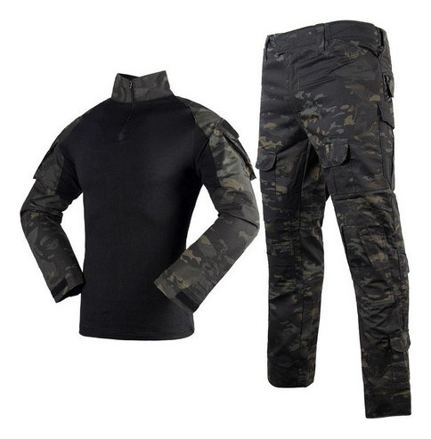 Conjunto Táctico Uniforme De Camuflaje De Manga Larga