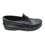 Zapato Mocasin Unisex Cuero Escolar Colegial Klivers 520