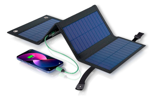 Carregador Solar 20w Painel Solar Dobrável Com Porta Usb +nf