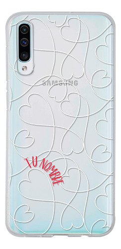 Funda Para Galaxy Para Mujer Corazones Love Con Tu Nombre