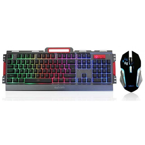 Teclado Gamer Exbom Bk-g3000 Metal Com Iluminação Led