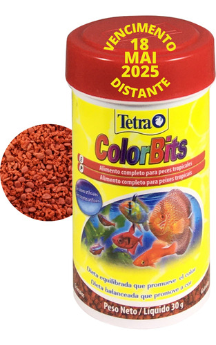 Ração Para Peixes Tropicais Tetra Color Bits 30g