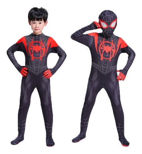 2024 Fantasia De Homem-aranha Para Criança Com Máscara, Fã F