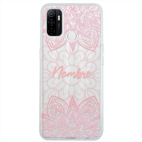 Funda Para Oppo Mandala Rosa Personalizada Con Tu Nombre