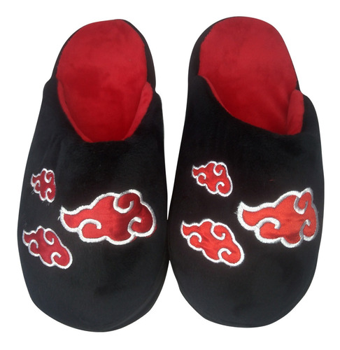 Naruto Pantuflas Bordadas Nubes Akatsuki