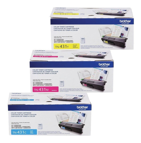 Toner Original Brother Mfc-l8900cdw (tn431) Normal Capacidad Set Colors (1,800 Paginas)