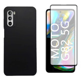 Capa Aveludada + Pelicula 3d Para Moto G82 + Pcamera