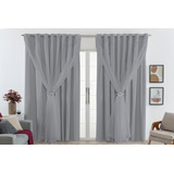 Cortina Pvc C Voil Corta 100% A Luz 280 Largura X 150 Altura