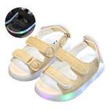 Sandalias Led Bebé Niña Zapato Antiderrapantes Para Playa