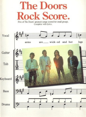 The Door´s Rock Score Band Partituras Tab Bajo Bateria Guit