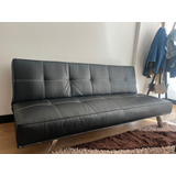 Sofa Cama Cuero Negro