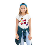 Camiseta Blanca Por Mayoreo De Niño Estampado Musica