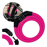Candado Cable Cadena Bici Moto Reforzado Combinación Código Color Rosa Amazing