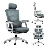 Silla De Oficina Ergonómica Con Reposapiernas Y Reclinable