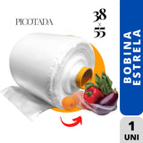 Bobina Saco Plástico Fundo Estrela 37 X 55 G 1 Unidade Full