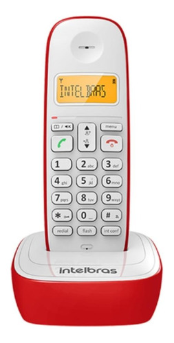 Telefone Sem Fio Ts7510 Branco/branco Com Vermelho Intelbras