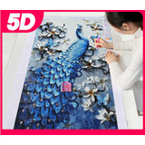 5d Diamante Pintura Kit Mosaico De Pavo Real 30x40cm