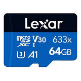 Cartão De Memória Lexar Micro Sdxc 64gb Microsd 100mbs