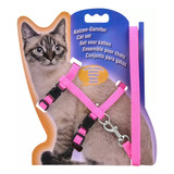 Arnes Sencillo Ajustable Para Gato Color Rosa