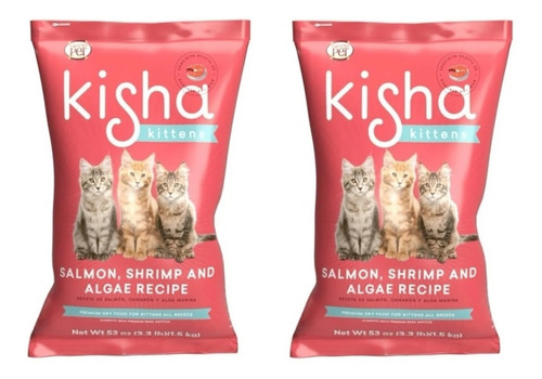 Alimento Kisha Premium Kitten 1.5kg (3.3lb) Grand Pet 2 Pzs.