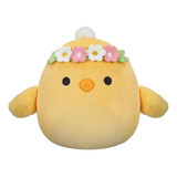 Peluche Squishmallows Pollito Corona Flores Triston 19cm