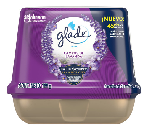 Ambientador Cubo Gel Campos Lavanda 180 Gramos