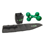 Kit Musculação Iniciante Caneleira 2 Kg + Par De Halter 1 Kg