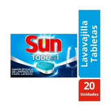 Sun Tabletas Para Maquina Lavavajilla 3 En 1  (x 40 Uds)