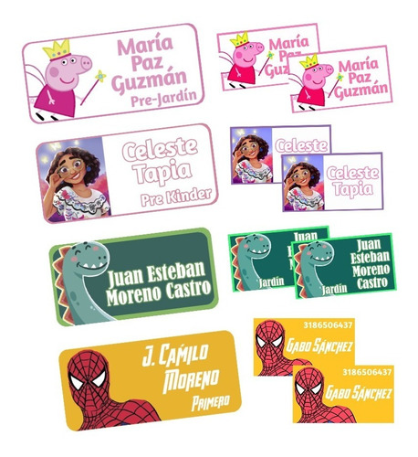 Stickers Útiles Escolares Y Marquillas Pegar Con Plancha