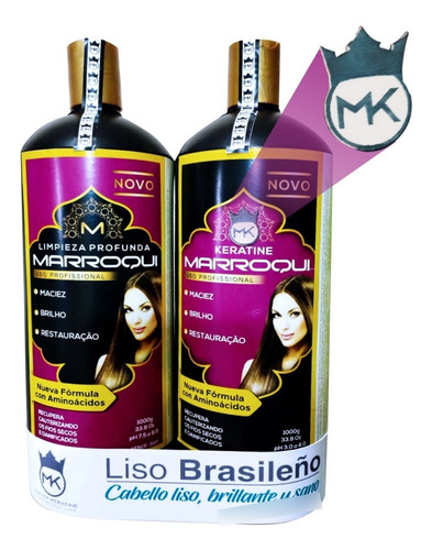 Nueva Keratina Cirugia Capilar Marroquina Brillo De Seda 1lt