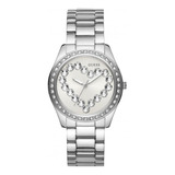 Reloj Guess Dama Acero Corazón De Cristal W1061l1