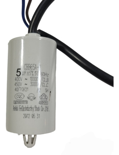 Capacitor De Marcha 5uf Microfaradios 450v 50/60hz 