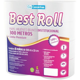 Papel Higiênico Rolão Branco Extra Luxo 8 Rolos X 300 Metros