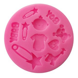 Molde Silicon Bebe Baby Shower Mini Fondant Pasta