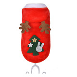 Ropa De Alce De Navidad Con Capucha Para Gato