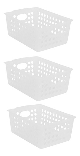 Miniso Set Cestas De Almacenamiento Plástico Transparentes 1