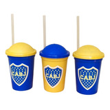 Vasos Milkshake Boca Juniors X 10 Souvenirs Cumpleaños