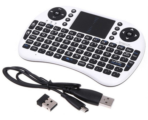 Mini Teclado Usb  Touchpad Smart Tv Pc Ps3 Sem Fio Com Luz 