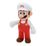 Boneco Super Mario Bros Mario Fire Filme Action Figure 12cm