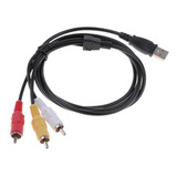 2 Paquete De 2-6 Cables Usb De 1,5 M A 3 Rca Av 2 Piezas