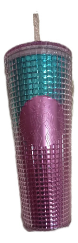 Vaso Starbucks Venti Doble Pared Rosa Grid 