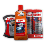 Sonax Kit Lavado Premium Shampoo Neutro + Esponja + Detailer