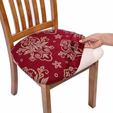 Fundas De Asiento De Silla De Comedor Estampado Elásti...